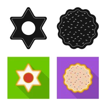 Vector illustration of biscuit and bake icon. Collection of biscuit and Stock Illustration