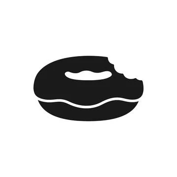 Vector illustration of a bitten donut isolated on a white background Stock Illustration