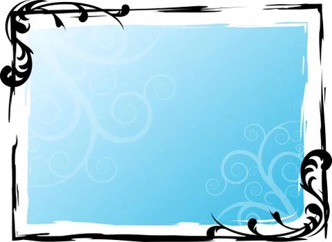 Vector illustration of black and blue frame concept Stock Illustration