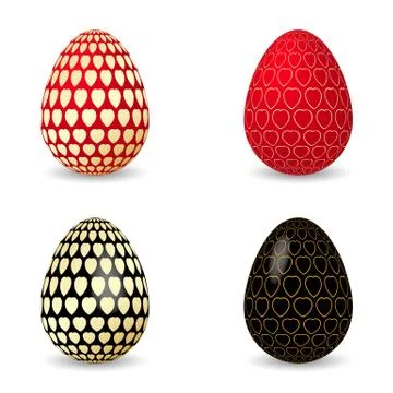 Vector illustration of black and red egg Stock Illustration