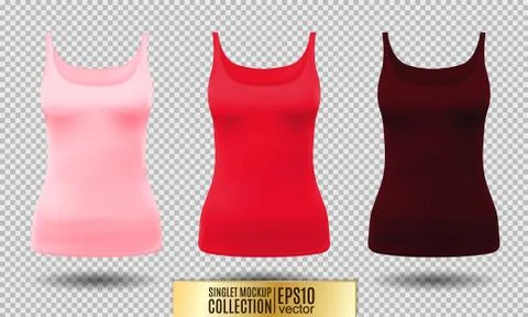 Vector illustration of black and white tank top or singlet 스톡 일러스트
