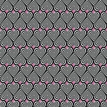 VECTOR ILLUSTRATION WITH BLACK AND WHITE WARPED SHAPES. Stock Illustration