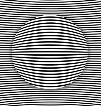 Vector illustration black and white abstract lines and ball 스톡 일러스트