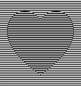 Vector illustration black and white abstract lines and heart Stock Illustration
