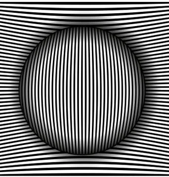 Vector illustration black and white abstract lines and sphere Stock Illustration