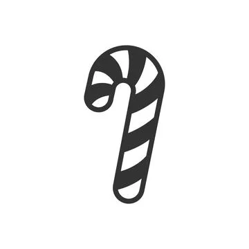 Vector illustration of black and white candy cane isolated on a white background Stock Illustration