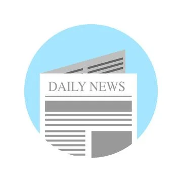 Vector illustration of black and white newspaper Stock Illustration