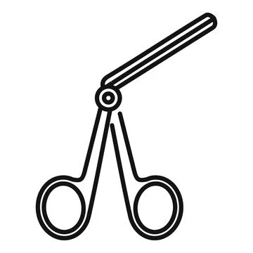 Vector illustration of black and white surgical scissors Stock Illustration