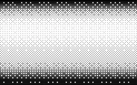 Vector illustration of black and white retro pixel bitmap background. Stock Illustration
