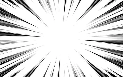 Vector Illustration Black And White Zoom Line Comic Background. Illustrazione stock