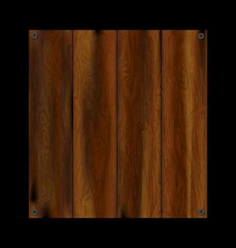 Vector illustration black background and wooden planking with pins Stock Illustration