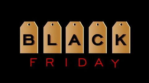 Vector illustration on a black background. Black Friday big sale. Promotion. Stock Illustration