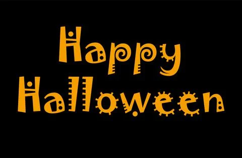 Vector illustration on a black background. Happy Halloween concept Stock Illustration