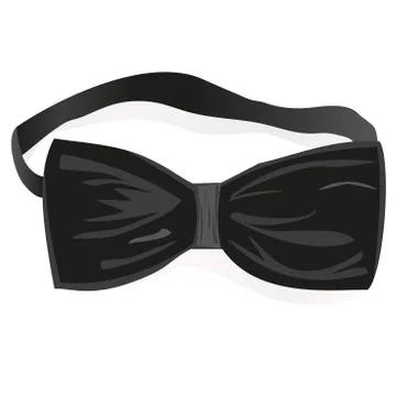 Vector illustration of black bow-tie Stock Illustration