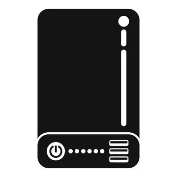 Vector illustration of a black desktop computer case Stock Illustration