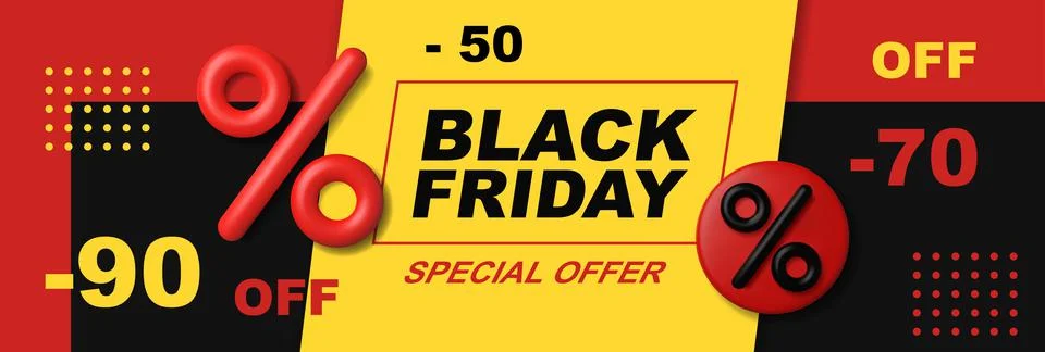 Vector illustration of Black Friday Stock Illustration