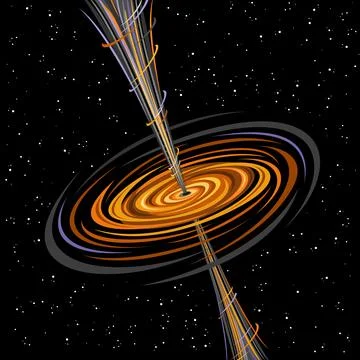 Vector illustration of Black Hole Stock Illustration