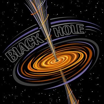 Vector illustration of Black Hole Illustrazione stock