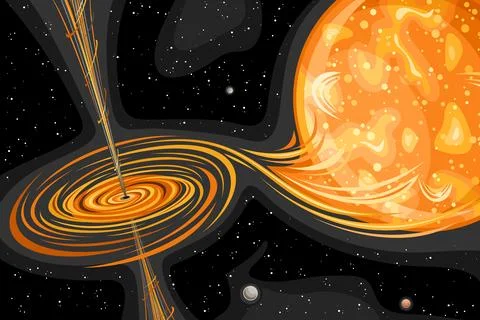 Vector illustration of Black Hole Illustrazione stock