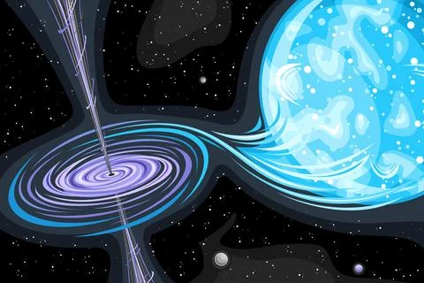 Vector illustration of Black Hole Illustrazione stock