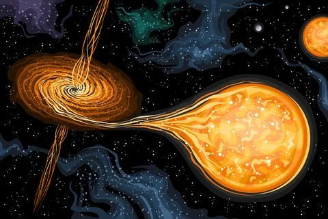 Vector illustration of Black Hole Illustrazione stock