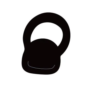 Vector illustration of a black kettlebell. Stock Illustration