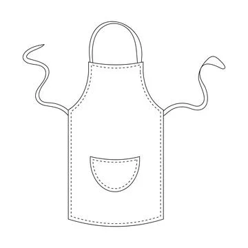 Vector illustration of a black kitchen apron Stock Illustration