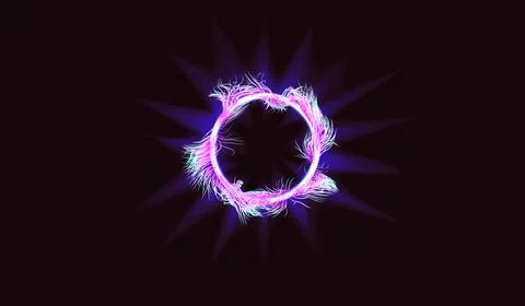 Vector illustration. Black lines emanating from the center in the form of a h Stock Illustration