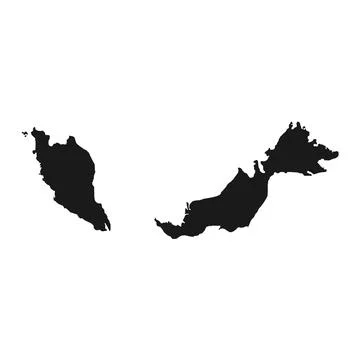 Vector Illustration of the Black Map of Kuala Lumpur on White Background Stock Illustration