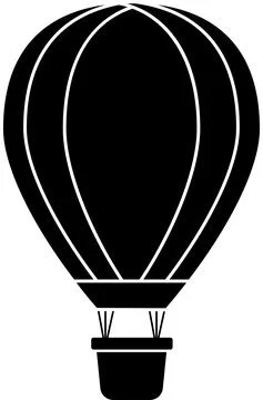 Vector illustration of a black silhouette. Air transport for travel. Stock Illustration