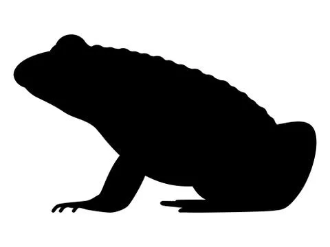 Vector illustration black silhouette of a frog Illustration