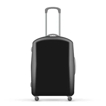 Vector illustration of black travel bag. Stock Illustration
