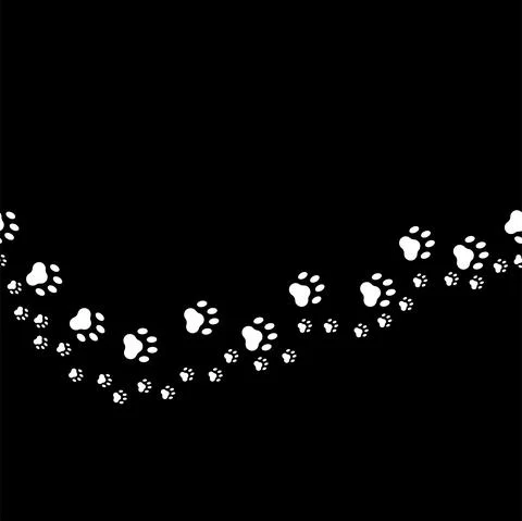 Vector illustration. Black-white seamless pattern.  Footprints 스톡 일러스트