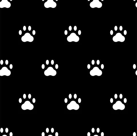Vector illustration. Black-white seamless pattern.  Footprints 스톡 일러스트