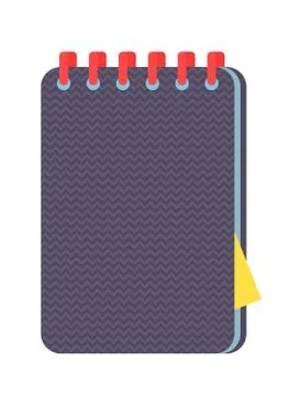 Vector illustration blank empty paper spiral notepad, notebook Illustrazione stock