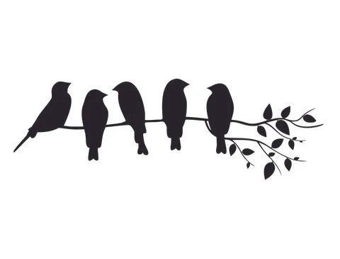 Vector Illustration Blossoming Cherry Tree Stock Illustration