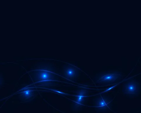 Vector illustration of blue abstract background with blurred magic neon light Stock Illustration