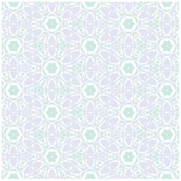 Vector Illustration of Blue Abstract Mandala or Ikat Texture Seamless Pattern Ilustração Stock