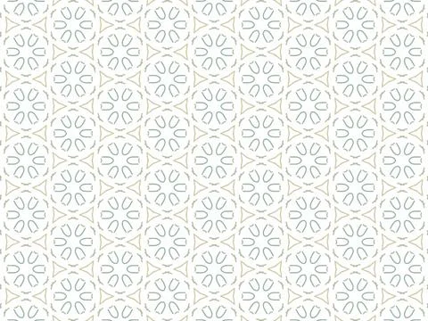 Vector Illustration of Blue and Brown Abstract Mandala or Ikat Texture Seamle Stock Illustration
