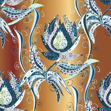 Vector illustration. On blue, brown and neutral colors in watercolor style. Seam Stock Illustration