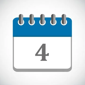 Vector illustration of blue calendar 4 icon Illustrazione stock