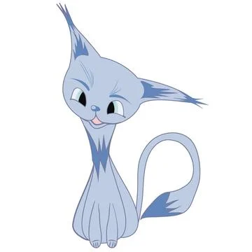 Vector illustration of blue cat Vector illustration of blue cat Copyright:... Foto stock