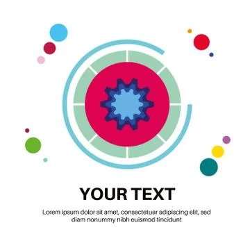 Vector illustration of blue circle shaped circle. Web banner page Stock Illustration