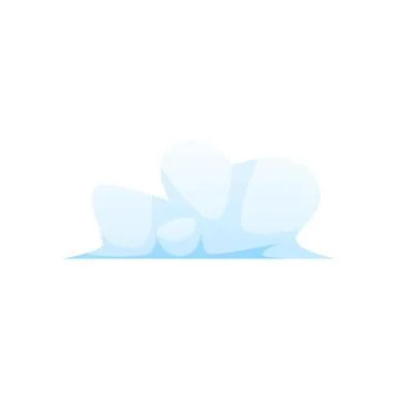 Vector illustration with blue clouds on isolated white background. Illustrazione stock