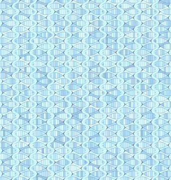 Vector illustration blue color background lines fish Stock Illustration