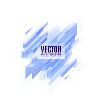 Vector illustration of blue geometric diagonal rectangles background Stockillustratie