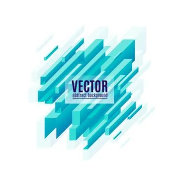 Vector illustration of blue geometric diagonal rectangles background Stockillustratie