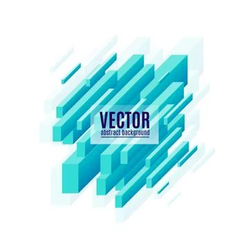 Vector illustration of blue geometric diagonal rectangles background Stockillustratie