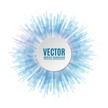 Vector illustration of blue line rounded abstract background Stock Illustration