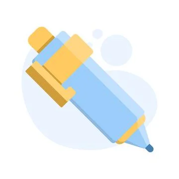 Vector illustration of a blue pen Illustrazione stock